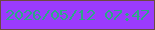 文字の大きさ：4、枠の色：6d4941、背景の色：9b3bfd、文字の色：2ca886 無料ブログパーツのブログ時計
