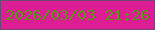 文字の大きさ：4、枠の色：6d4972、背景の色：dd1d93、文字の色：5a9515 無料ブログパーツのブログ時計