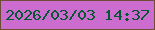 文字の大きさ：5、枠の色：6d4c38、背景の色：cd6ccf、文字の色：065832 無料ブログパーツのブログ時計