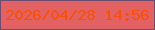 文字の大きさ：2、枠の色：6d4c72、背景の色：e26263、文字の色：f84f0b 無料ブログパーツのブログ時計