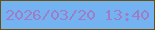 文字の大きさ：2、枠の色：6d4f0d、背景の色：74b3f2、文字の色：a07cc4 無料ブログパーツのブログ時計