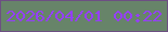 文字の大きさ：5、枠の色：6d4f83、背景の色：678469、文字の色：953ffb 無料ブログパーツのブログ時計