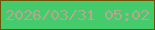 文字の大きさ：5、枠の色：6d5404、背景の色：43cb6c、文字の色：b4a891 無料ブログパーツのブログ時計