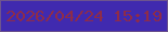 文字の大きさ：5、枠の色：6d548e、背景の色：402aaf、文字の色：8e2c49 無料ブログパーツのブログ時計