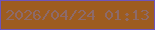 文字の大きさ：2、枠の色：6d54bc、背景の色：9d5c20、文字の色：8d6a6a 無料ブログパーツのブログ時計