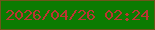 文字の大きさ：5、枠の色：6d5519、背景の色：0c7b01、文字の色：ba3533 無料ブログパーツのブログ時計