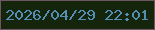文字の大きさ：4、枠の色：6d5765、背景の色：14250b、文字の色：538eb4 無料ブログパーツのブログ時計