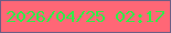 文字の大きさ：4、枠の色：6d5d85、背景の色：ff6776、文字の色：32ec48 無料ブログパーツのブログ時計