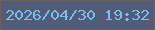 文字の大きさ：1、枠の色：6d5e62、背景の色：515d78、文字の色：7bbdf0 無料ブログパーツのブログ時計