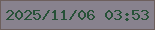 文字の大きさ：5、枠の色：6d5f5d、背景の色：88828e、文字の色：275138 無料ブログパーツのブログ時計