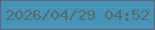文字の大きさ：1、枠の色：6d5f6b、背景の色：4595ba、文字の色：616857 無料ブログパーツのブログ時計