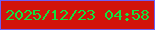 文字の大きさ：3、枠の色：6d5ff4、背景の色：d2130b、文字の色：11e23f 無料ブログパーツのブログ時計