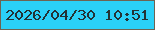 文字の大きさ：1、枠の色：6d6453、背景の色：2ad1f8、文字の色：233335 無料ブログパーツのブログ時計