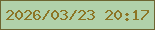 文字の大きさ：5、枠の色：6d6531、背景の色：b1d1aa、文字の色：8c7525 無料ブログパーツのブログ時計