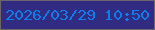 文字の大きさ：4、枠の色：6d6570、背景の色：312b81、文字の色：0f7ceb 無料ブログパーツのブログ時計