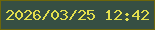 文字の大きさ：2、枠の色：6d660a、背景の色：364f43、文字の色：e2df4d 無料ブログパーツのブログ時計