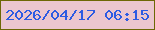 文字の大きさ：1、枠の色：6d6704、背景の色：ebc6ce、文字の色：2d5be2 無料ブログパーツのブログ時計