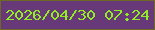 文字の大きさ：4、枠の色：6d6824、背景の色：673978、文字の色：91ec24 無料ブログパーツのブログ時計
