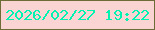 文字の大きさ：3、枠の色：6d6b36、背景の色：f9d4d2、文字の色：02f3b1 無料ブログパーツのブログ時計