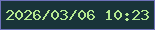 文字の大きさ：2、枠の色：6d71b9、背景の色：193439、文字の色：b5ea91 無料ブログパーツのブログ時計