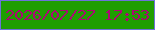 文字の大きさ：2、枠の色：6d72d9、背景の色：1f9e01、文字の色：ac0774 無料ブログパーツのブログ時計