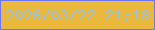 文字の大きさ：3、枠の色：6d76f2、背景の色：eab93c、文字の色：9dc2db 無料ブログパーツのブログ時計