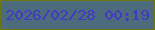 文字の大きさ：2、枠の色：6d7712、背景の色：4c6c7e、文字の色：4238c4 無料ブログパーツのブログ時計