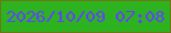 文字の大きさ：4、枠の色：6d7713、背景の色：2db220、文字の色：6142fc 無料ブログパーツのブログ時計