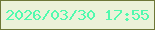 文字の大きさ：5、枠の色：6d7736、背景の色：ebf2d8、文字の色：51faae 無料ブログパーツのブログ時計