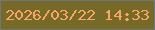文字の大きさ：1、枠の色：6d777d、背景の色：776928、文字の色：f7a764 無料ブログパーツのブログ時計