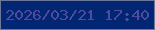 文字の大きさ：5、枠の色：6d7899、背景の色：022574、文字の色：4e4d9d 無料ブログパーツのブログ時計