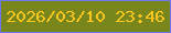文字の大きさ：4、枠の色：6d78ef、背景の色：78861c、文字の色：f9c720 無料ブログパーツのブログ時計