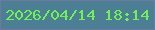 文字の大きさ：3、枠の色：6d799f、背景の色：4c7f94、文字の色：6ff159 無料ブログパーツのブログ時計