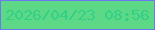 文字の大きさ：2、枠の色：6d79f4、背景の色：5cd886、文字の色：32d087 無料ブログパーツのブログ時計