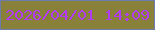 文字の大きさ：2、枠の色：6d7caf、背景の色：89813a、文字の色：b23bf6 無料ブログパーツのブログ時計