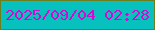 文字の大きさ：4、枠の色：6d7e1f、背景の色：06c1be、文字の色：d808d1 無料ブログパーツのブログ時計