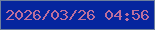文字の大きさ：2、枠の色：6d7f9d、背景の色：06259e、文字の色：bd6f9d 無料ブログパーツのブログ時計