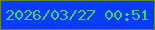 文字の大きさ：1、枠の色：6d8039、背景の色：093cfc、文字の色：40ce7f 無料ブログパーツのブログ時計