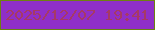 文字の大きさ：1、枠の色：6d8110、背景の色：8f2fc8、文字の色：a63966 無料ブログパーツのブログ時計