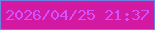 文字の大きさ：3、枠の色：6d81e4、背景の色：d318a1、文字の色：d053fd 無料ブログパーツのブログ時計