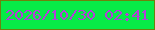 文字の大きさ：3、枠の色：6d820c、背景の色：07eb47、文字の色：b53fd9 無料ブログパーツのブログ時計