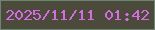 文字の大きさ：2、枠の色：6d8674、背景の色：4c4a3b、文字の色：d56ce3 無料ブログパーツのブログ時計