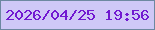 文字の大きさ：5、枠の色：6d88a1、背景の色：cfc8f7、文字の色：7119d1 無料ブログパーツのブログ時計