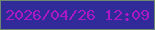 文字の大きさ：2、枠の色：6d8972、背景の色：302b98、文字の色：ab19c7 無料ブログパーツのブログ時計