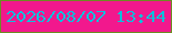 文字の大きさ：5、枠の色：6d8c23、背景の色：f2188d、文字の色：0cc0dc 無料ブログパーツのブログ時計