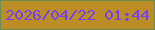 文字の大きさ：4、枠の色：6d8c4d、背景の色：bc8d24、文字の色：743ff9 無料ブログパーツのブログ時計