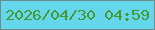 文字の大きさ：3、枠の色：6d8c8e、背景の色：64d7ed、文字の色：459930 無料ブログパーツのブログ時計