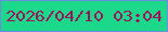 文字の大きさ：4、枠の色：6d8cde、背景の色：1cd88b、文字の色：9b145c 無料ブログパーツのブログ時計