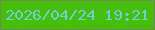 文字の大きさ：1、枠の色：6d8d4d、背景の色：46bf0a、文字の色：6bcfdc 無料ブログパーツのブログ時計