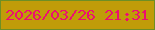 文字の大きさ：1、枠の色：6d8f25、背景の色：c09c09、文字の色：ec0f71 無料ブログパーツのブログ時計